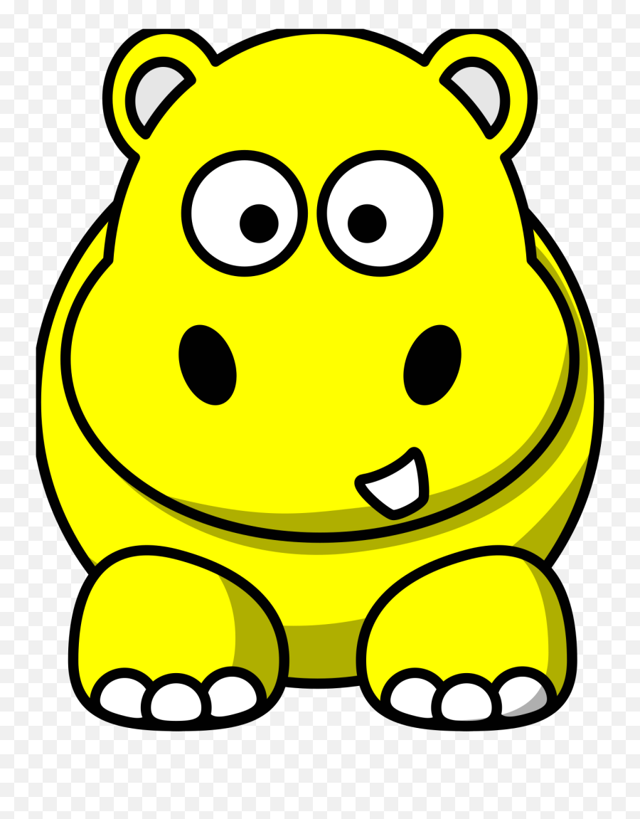 Yellow Hippo Svg Vector Yellow Hippo - Hippo Yellow Clipart Emoji,Hippo Clipart