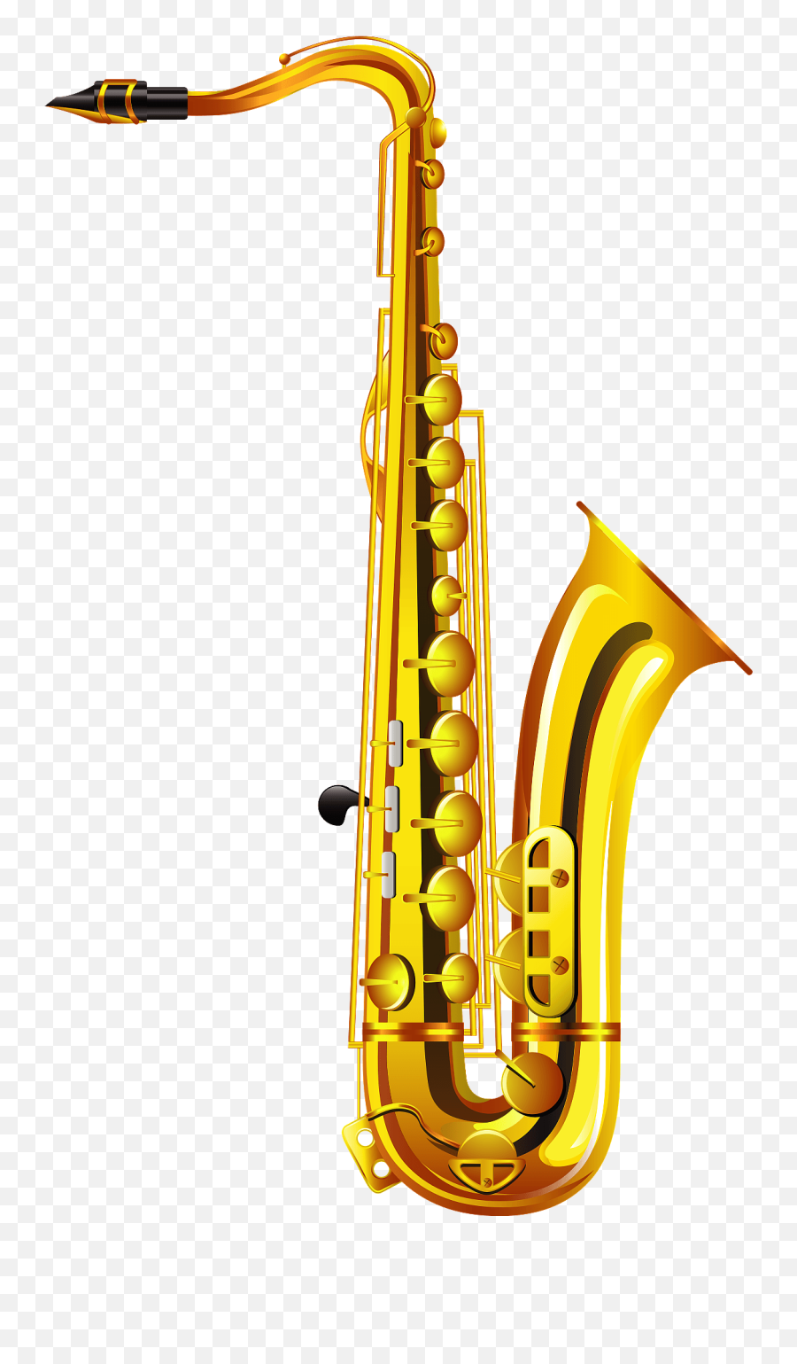 Saxophone Clipart - Saxophone Instrument Png Emoji,Saxophone Clipart