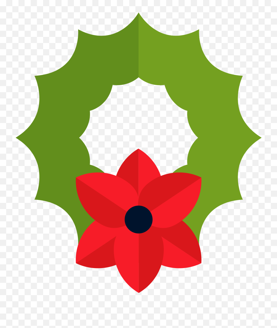 Garland Wreath Christmas Red Flower Circle - Garland Clipart Decorative Emoji,Garland Clipart
