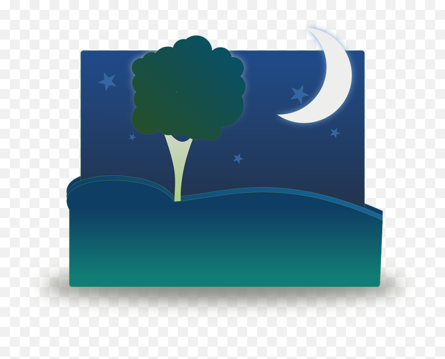 Night Landscape Tree - Free Vector Graphic On Pixabay Celestial Event Emoji,Landscape Clipart