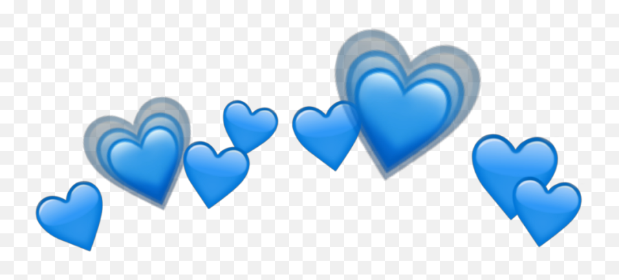 Corazones Tumblr - Hearts Emoji Crown Png Transparent Png Blue Heart Crown Emoji Png,Heart Emoji Png