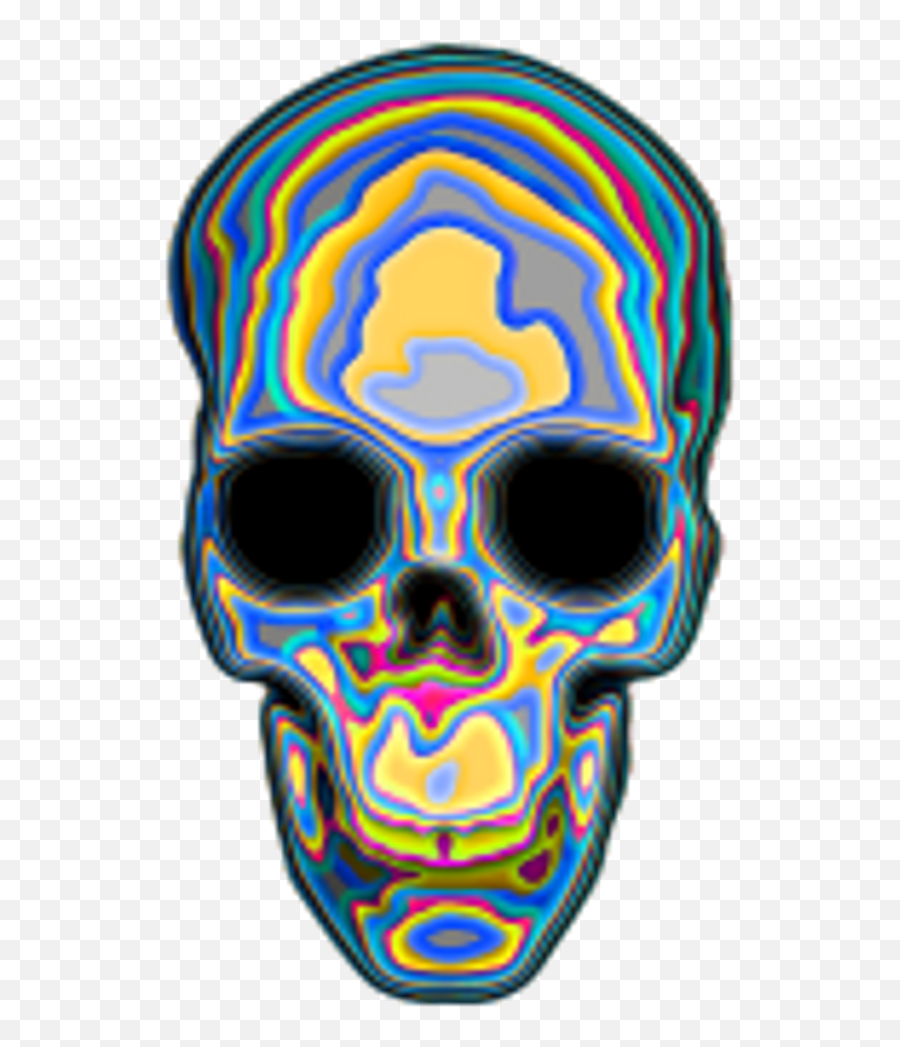 Transparent Skull Png - Trippy Transparent Png Emoji,Trippy Png