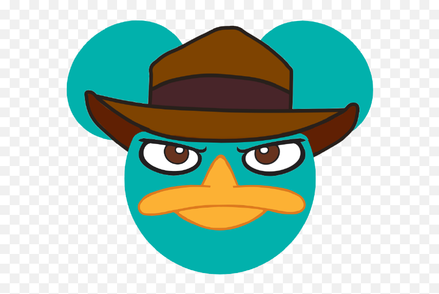 Mickey Face Png - Perry The Platypus Clipart Phineas And Perry Platypus Face Transparent Emoji,Phineas And Ferb Logo