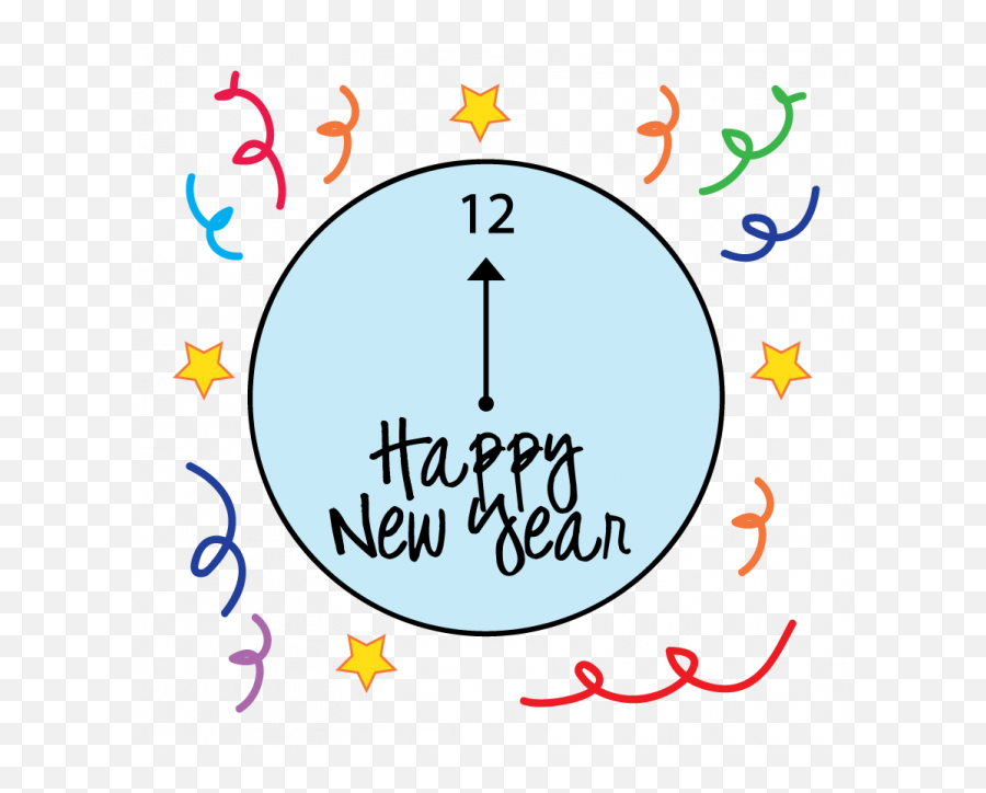Download Happy New Year Coloring Pages - Transparent Background New Years Clipart Emoji,Happy New Year Clipart 2019