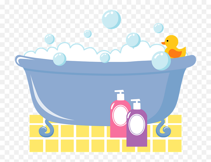 Bubble Bath Clipart - Clipart Bath With Bubbles Emoji,Bathroom Clipart