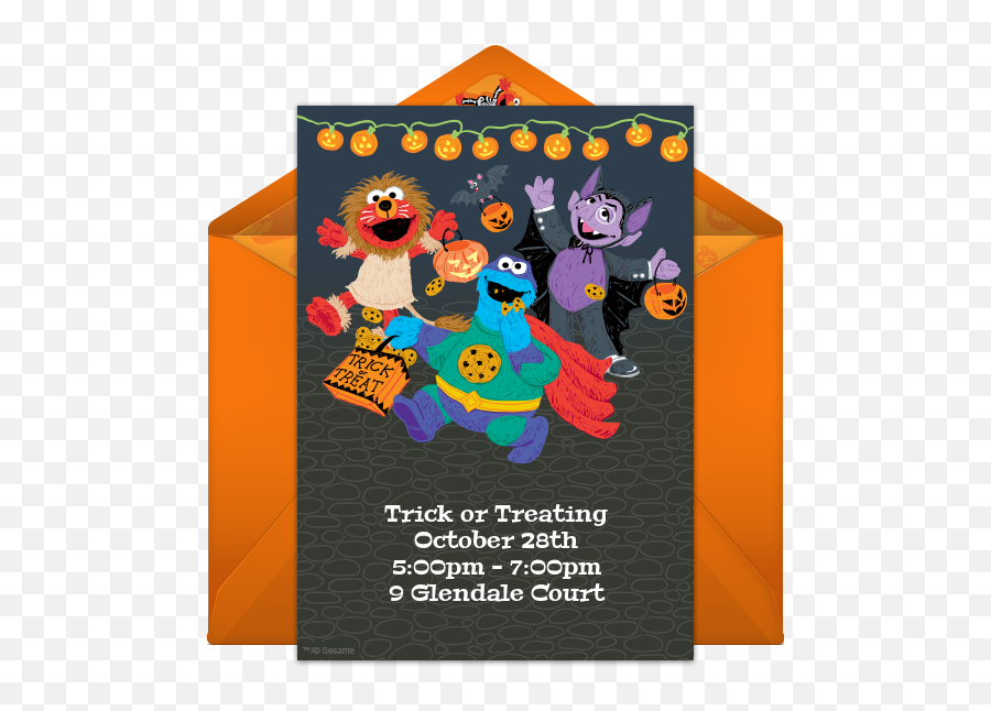 Free Halloween Printables - Sesame Street Halloween Invitations Emoji,Halloween Party Clipart