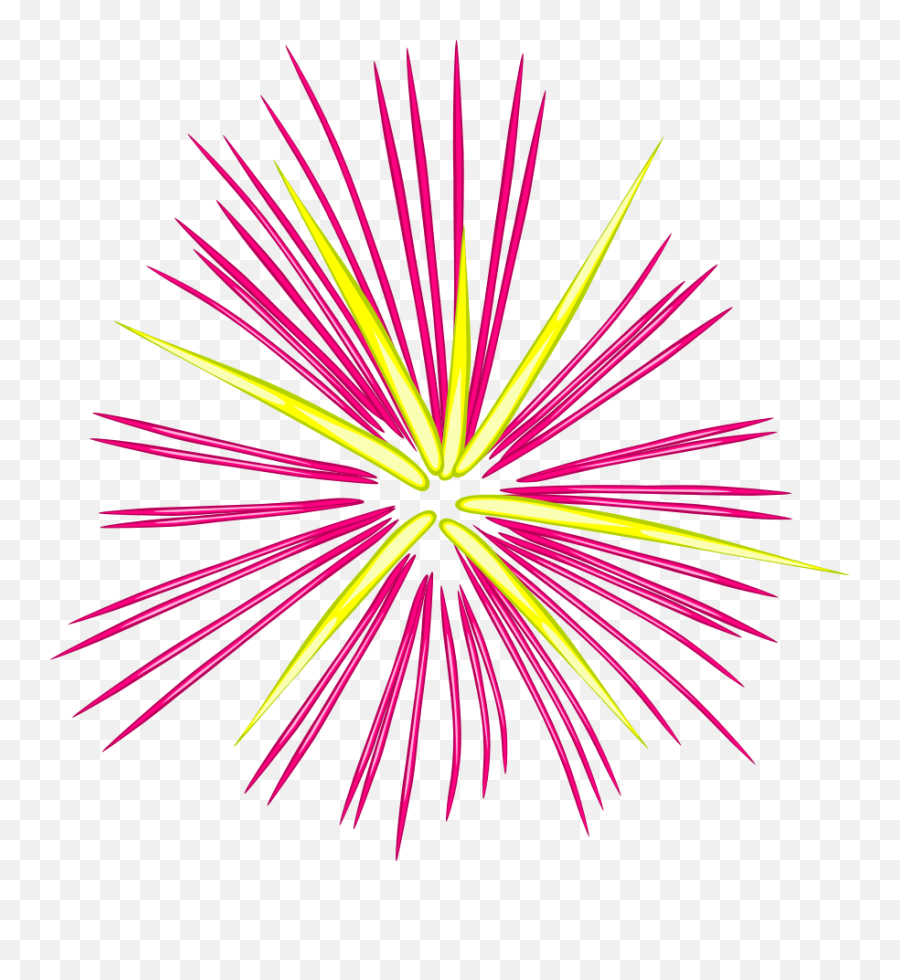 Pink And Yellow Fireworks Clipart - Clip Art Library Colorful Firework Clipart Emoji,Firework Clipart