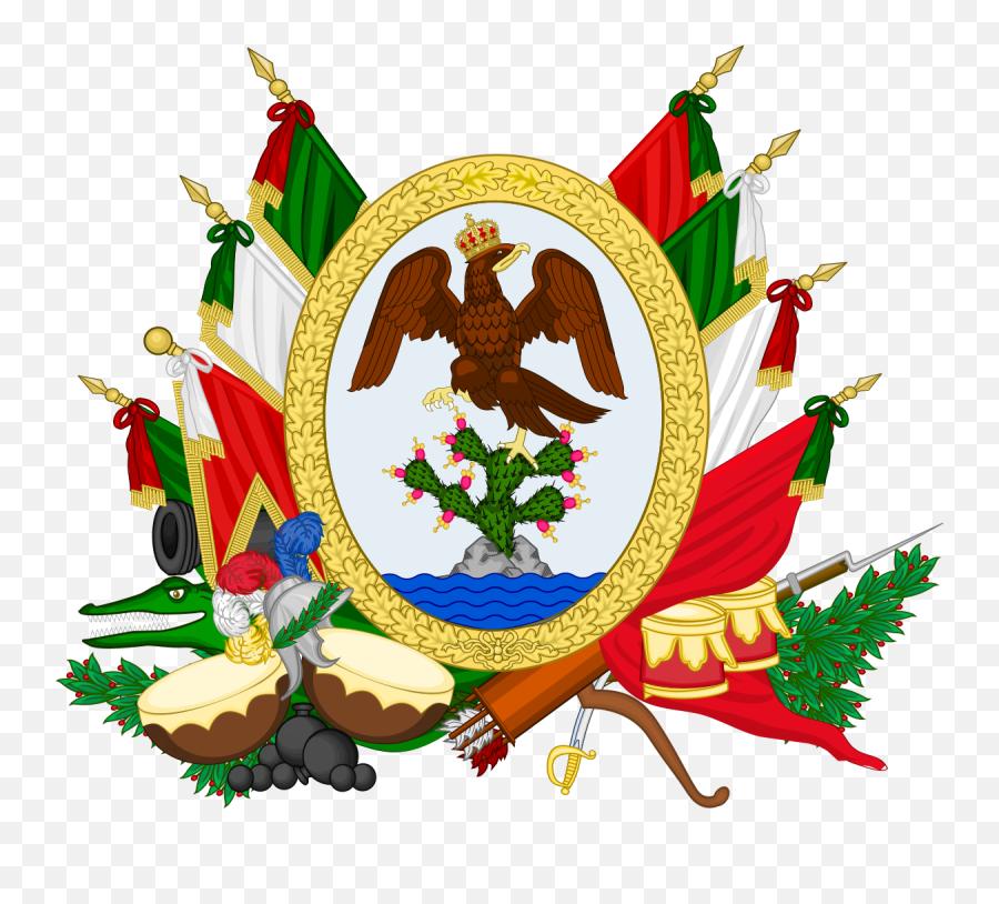 Transparent Mexican Flag Clip Art - First Mexican Empire Eagle Emoji,Mexican Flag Clipart