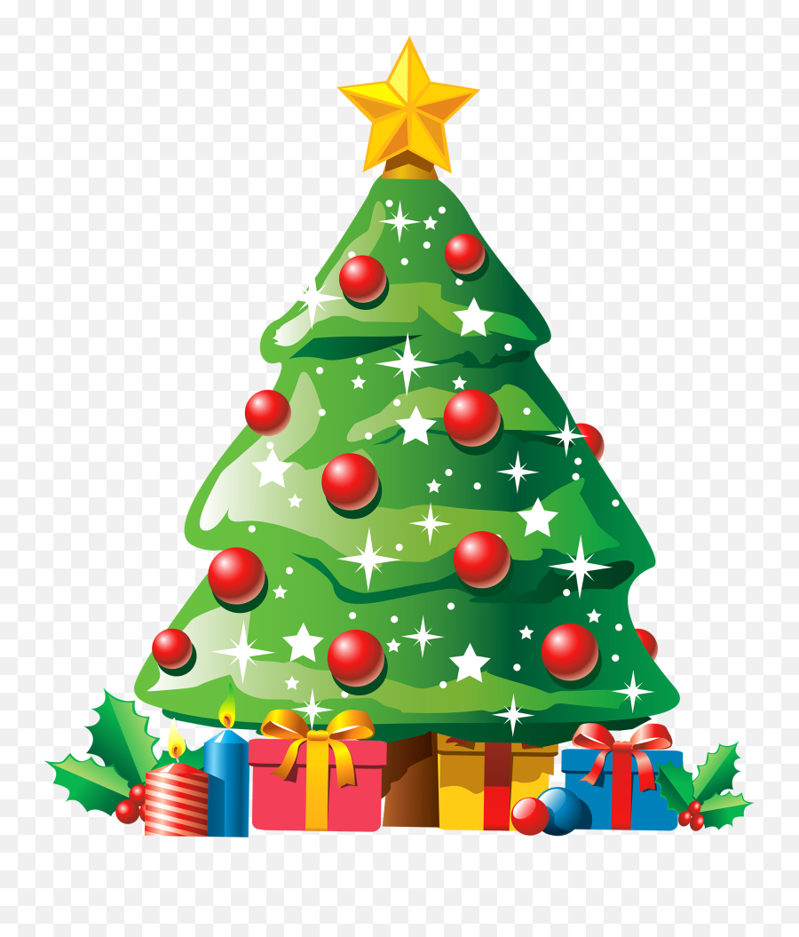 Clipart - Clipart Transparent Background Christmas Tree Emoji,Clipart