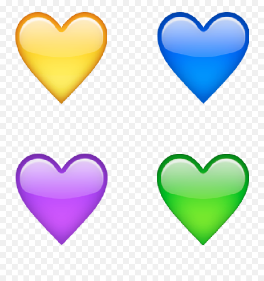 Yellow Heart Blue Heart Purple Heart Green Heart Emoji,Purple Heart Clipart
