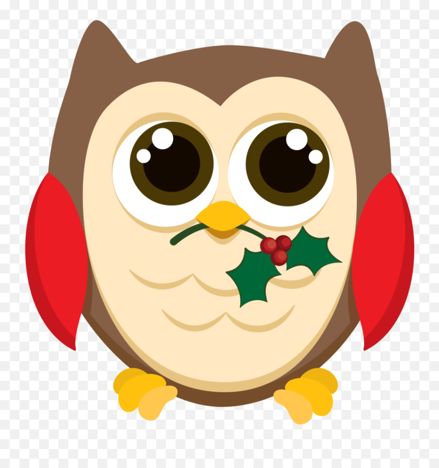 Transparent Owls Png Emoji,Christmas Owl Clipart
