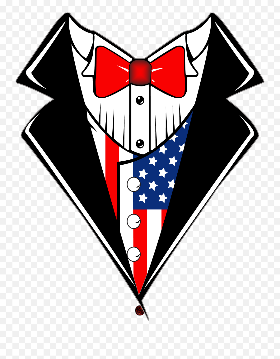 Tie Clipart Png - American Flag Suit Clip Art Emoji,Tie Clipart