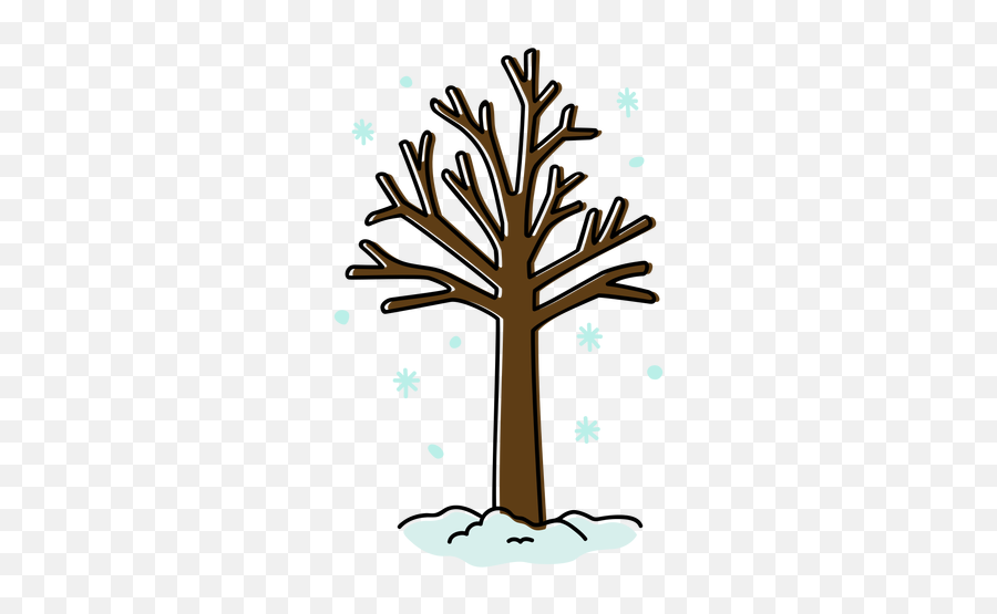 Tree In The Snow Color Stroke Transparent Png U0026 Svg Vector Emoji,Winter Landscape Clipart