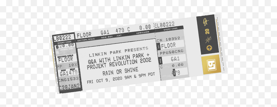 Stream Virtual Tickets U2013 Linkin Park Stream Emoji,Ticket Barcode Png