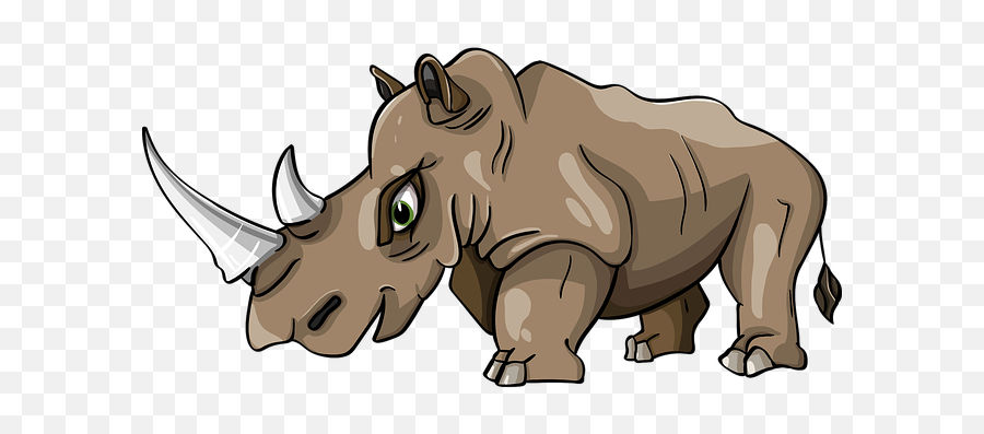 Free Photo Cartoon Character Funny Horn African Mammal Rhino Emoji,Rhinoceros Clipart
