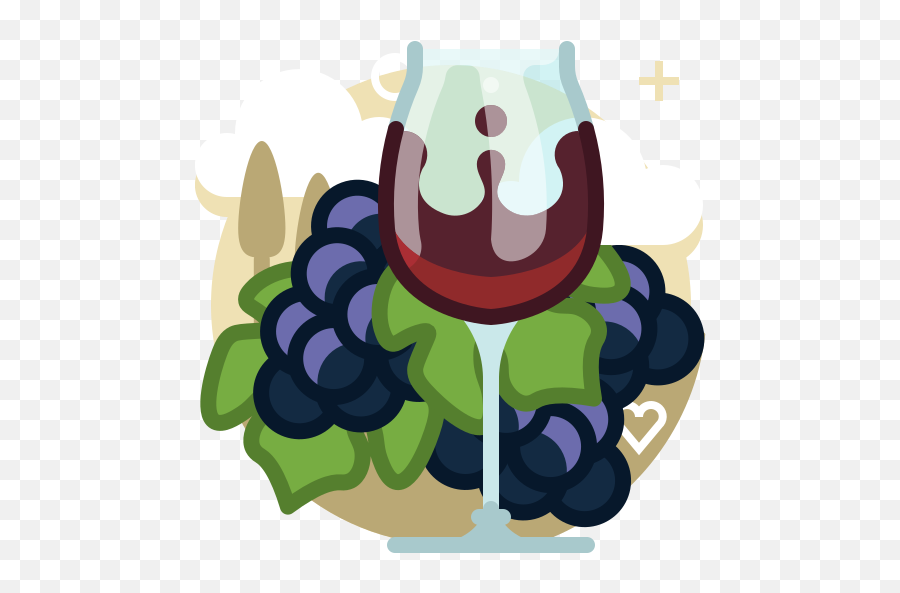 Bunch Drink Glass Grape Vineyard Wine Icon - Free Download Emoji,Wine Grapes Clipart
