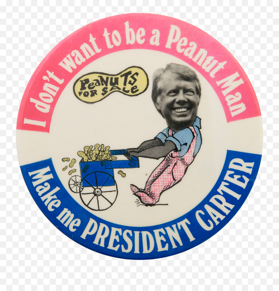 President Carter Peanut Man Busy Beaver Button Museum Emoji,Peanut Logo