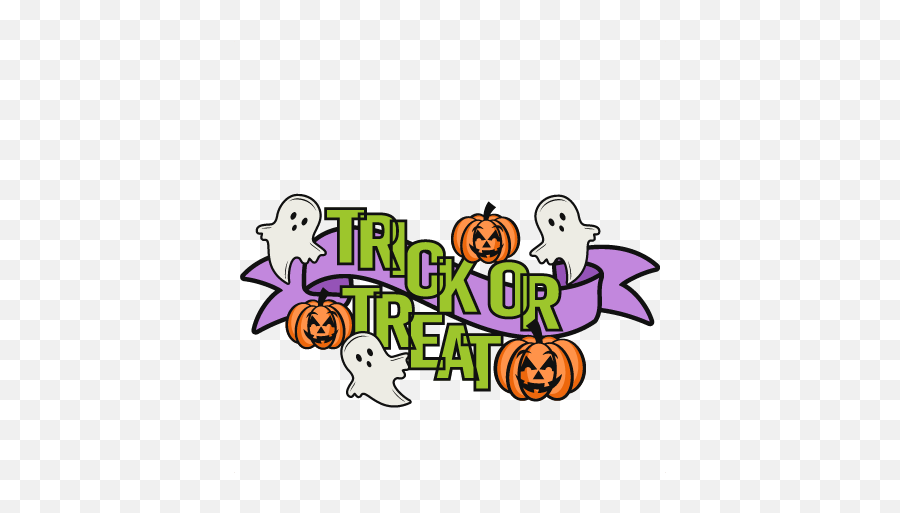 Trick Or Treat Svg Cuts Scrapbook Cut - Halloween Emoji,Trick Or Treat Clipart