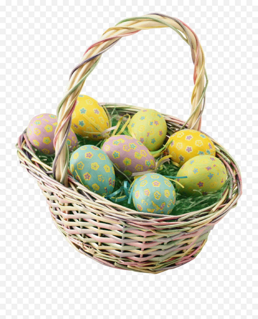 Easter Basket Png Pic - Basket With Easter Eggs Png Emoji,Easter Basket Clipart