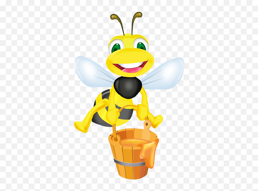 Bee Honey Cartoon Png Png Image With No - Clip Art Carrying Honey Bees And Honey Emoji,Bees Clipart