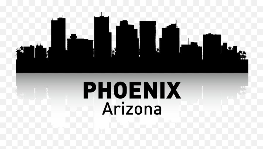 Phoenix Arizona Skyline Clipart Images - Phoenix Arizona Sunset Skyline 01 Emoji,Phoenix Clipart