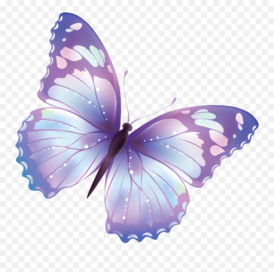 Butterfly Png 3 - Cartoon Transparent Background Butterfly Emoji,Png