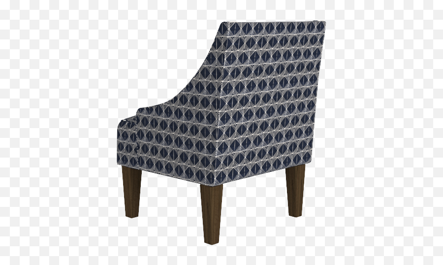 Fulton Chair - Indigo Zigzag U2014 Modsy Emoji,Zigzag Png