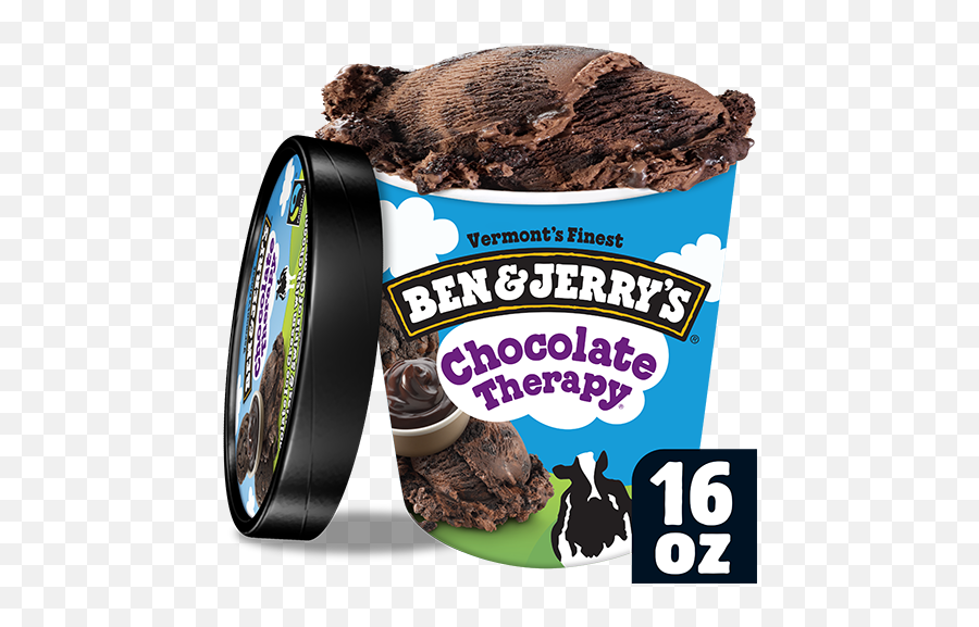 Chocolate Therapy Ice Cream Pint - Ben And Half Baked Emoji,Ben And Jerrys Logo