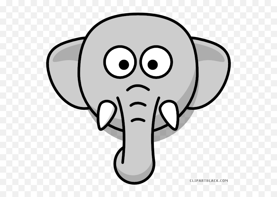 Elephant Head Animal Free Black - Animal Clip Art Emoji,Free Black And White Clipart