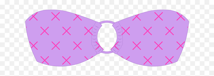 Lilac Logo Print Hoop Top - Bow Emoji,Bow Ties Logo