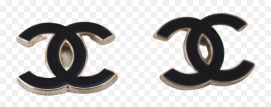 Black Chanel Cc Logo Earring - Chanel Emoji,Chanel Cc Logo Earring