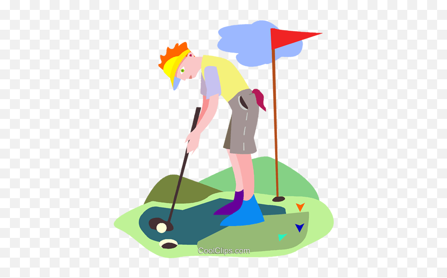 Man Golfing Final Putt For A Birdie Royalty Free Vector Emoji,Free Golfing Clipart
