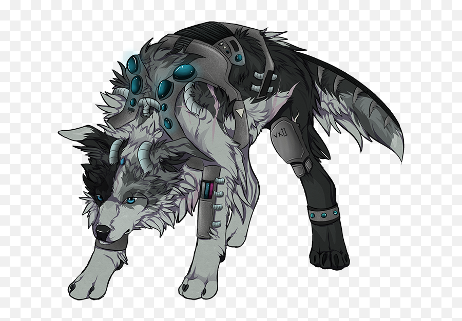 Download Cyborg By Maplespyder - Cyborg Wolf Png Image With Emoji,Wolf Eyes Png