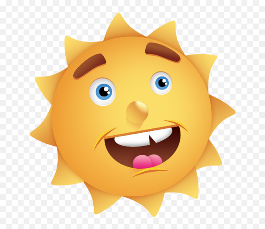 Cartoon Sunlight - Cute Cartoon Sun Png Download 971903 Emoji,Happy Sun Png