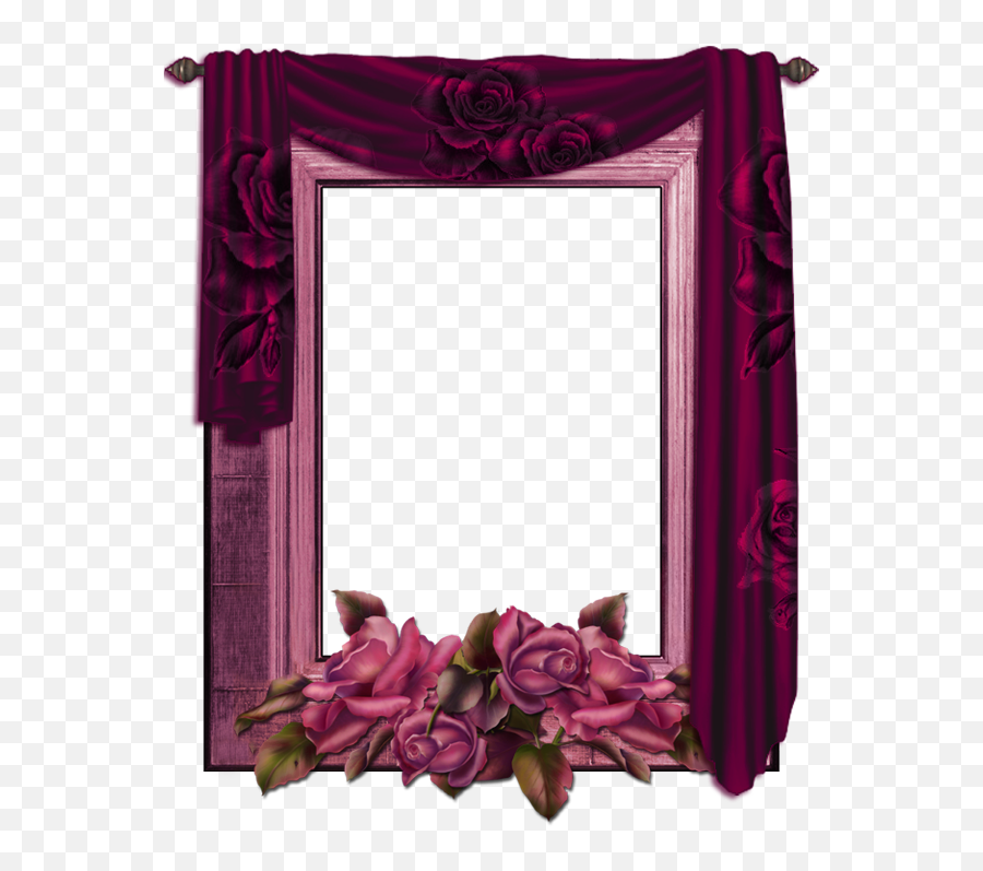 Purple Rose Clipart Frame - Transparent Png Frame Png Emoji,Vintage Rose Clipart