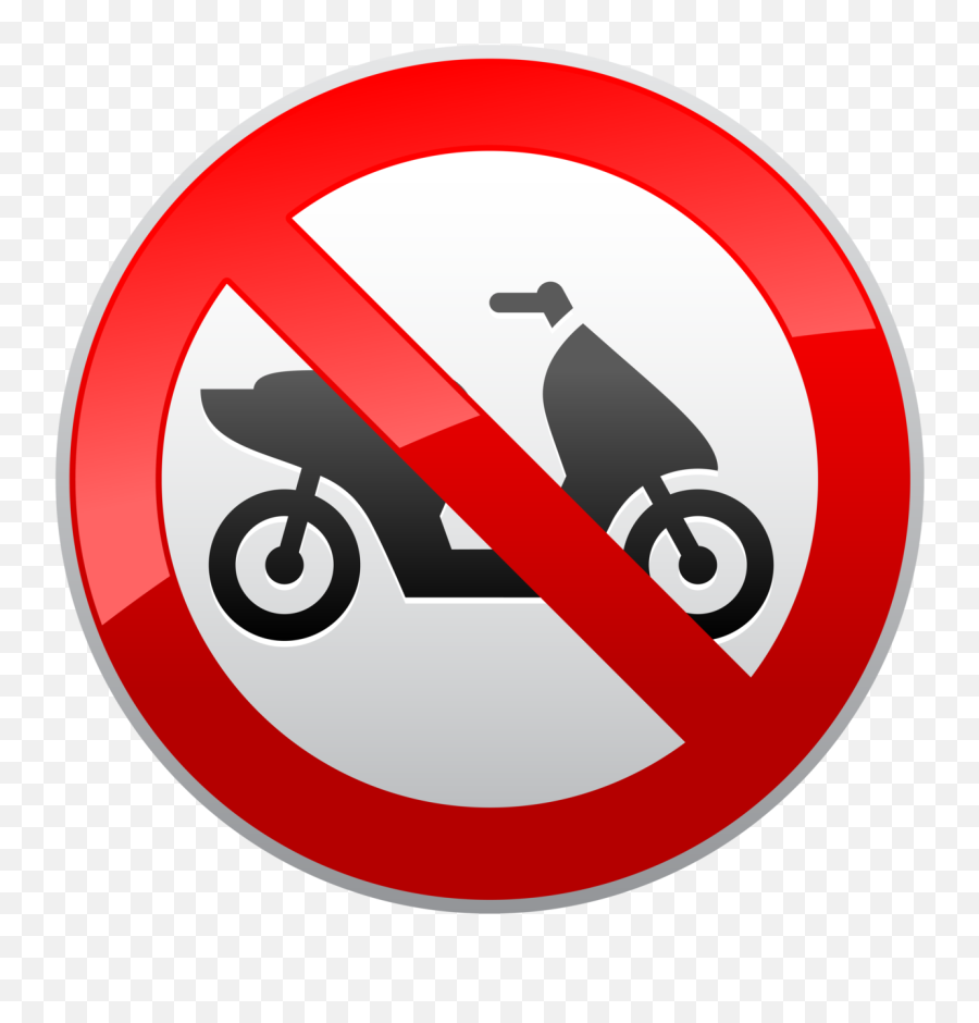 No Motorcycles Sign Png Clip Art - No Motorcycle Allowed Sign Png Emoji,No Symbol Png