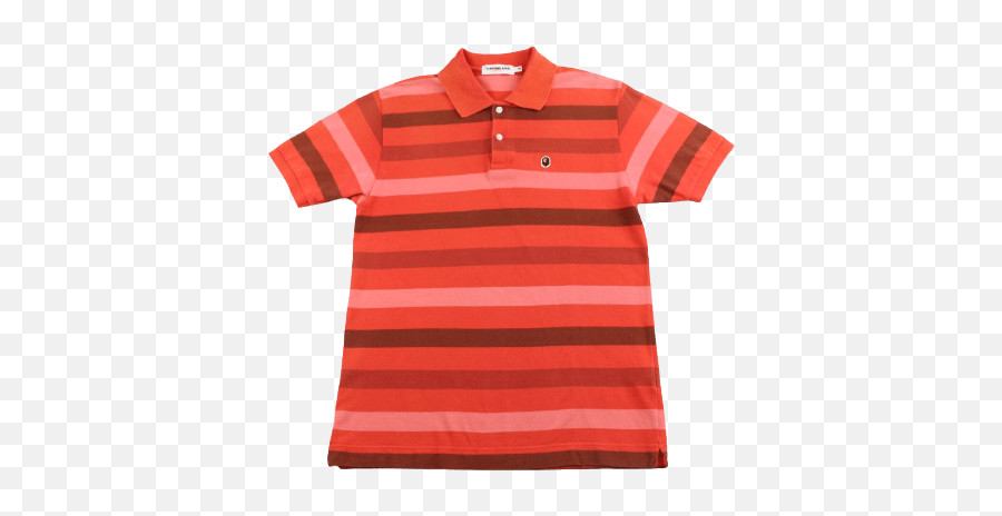 Bape Point Head Logo Polo Shirt Red - Solid Emoji,Bape Logo