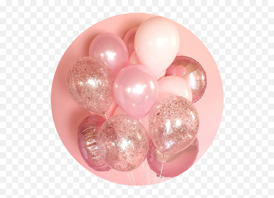 Aesthetic Circle Pink Balloons Balloon Sticker By Me - Aesthetic Light Pink Balloons Emoji,Pink Balloons Png