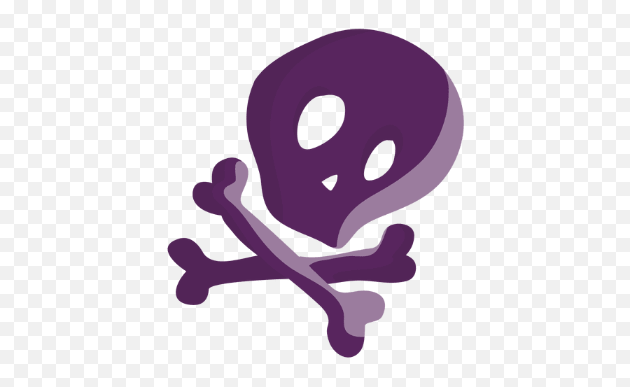 Cartoon Purple Skull - Morado Animado Png Emoji,Cartoon Skull Png