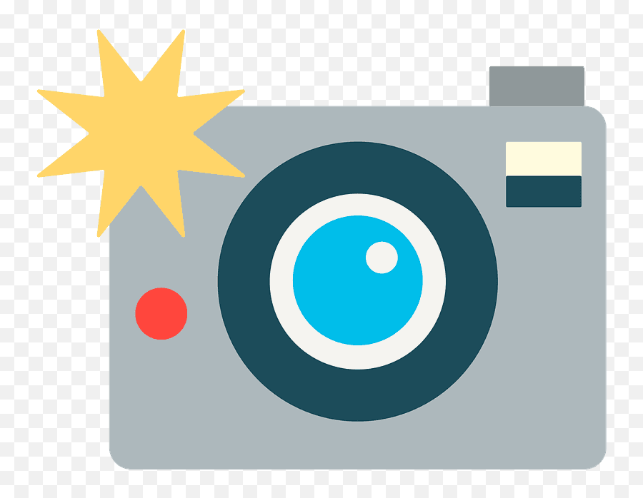 Camera With Flash Emoji Clipart - Camera Flash Clipart,Flash Clipart