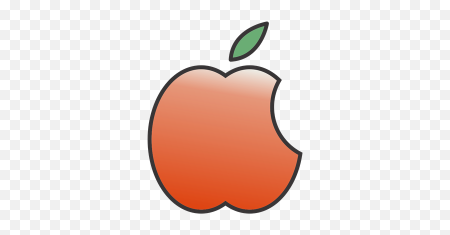 Free Apple Logo Icon Of Colored Outline - Fresh Emoji,Logo Apples