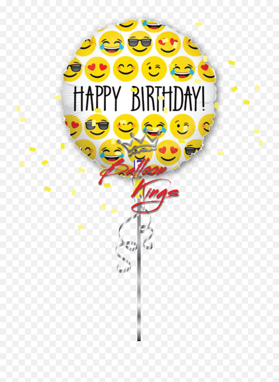 Happy Birthday Emoji Png Image With No - Emoji Birthday Balloons,Birthday Emoji Png