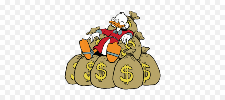 Ducktales Scrooge Mcduck Lying - Scrooge Mcduck Money Bags Emoji,Cartoon Money Png
