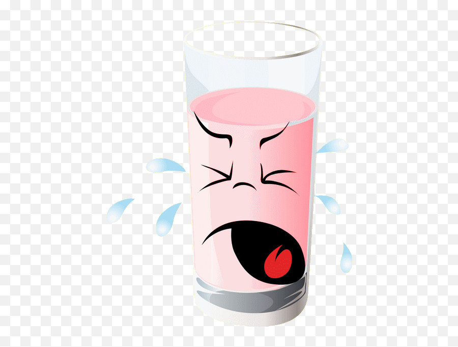 Bn - Verre De Lait Fraise En Pleurs Smiley Émoticône Emoji,Glass Of Milk Clipart