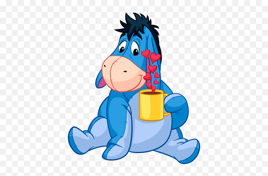 Vk Sticker 11 From Collection Eeyore Download For Free Emoji,Eeyore Clipart