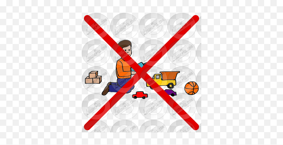 No Play Picture For Classroom Therapy - Sporty Emoji,Play Clipart
