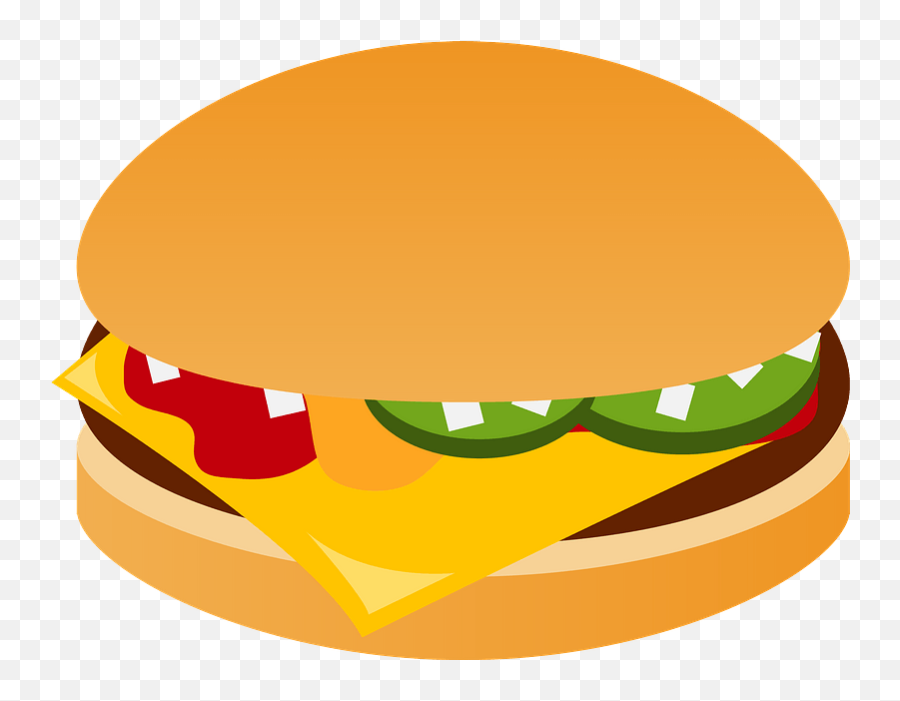 Cheeseburger Clipart - Hamburger Bun Emoji,Burger Clipart