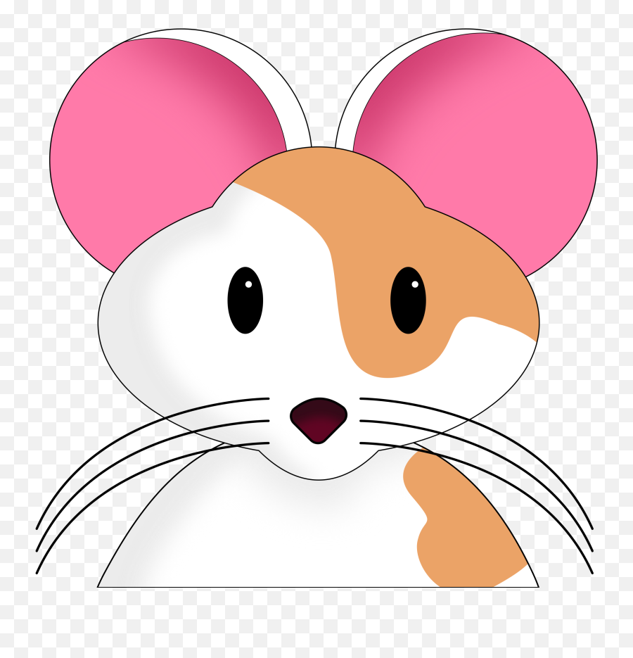 Mouse With Big Pink Ears Clipart - Ear Mouse Cartoon Png Emoji,Ears Clipart