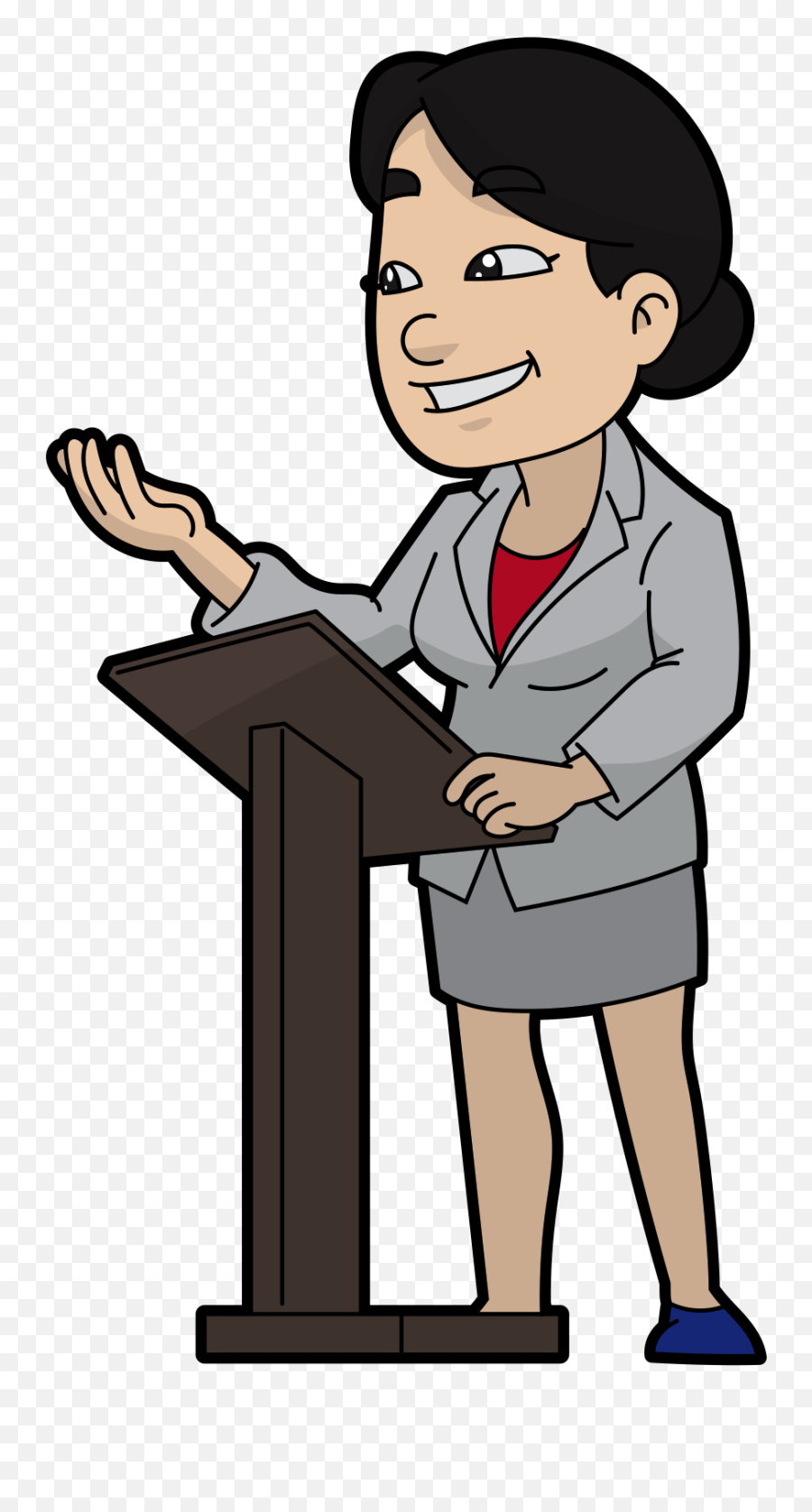 Woman Cartoon Speaking Png Clipart - Women Public Speaking Png Emoji,Speaking Clipart