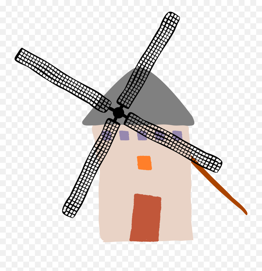 Line Wind Farm Windmill Png Clipart - Vector Windmill Png Emoji,Windmill Clipart